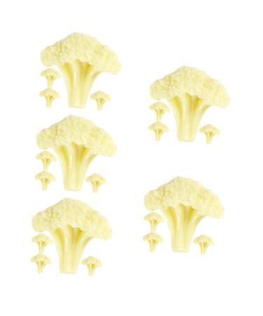 Alipis 20 Pcs Cauliflower Model Simulated Cauliflowers Model Fruit Toys Fake Vegetable Props Simulation Fake Cauliflowers Models Food Decor Faux Cauliflowers Green Plants Pvc Food Play White 4x5pcs 6X5.5CMx5pcs