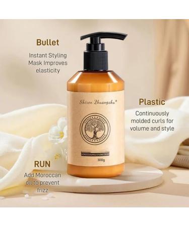 LONGSAO Long-Lasting Styling Moroccan Volume Moisturizing Elasticity Moroccan Hydrating Styling Cream Elasticity Morocco Supple Styling Cream for Dry Damaged Bounce Curl Hair Care. (1Pcs) - Buy Online on GoSupps.com