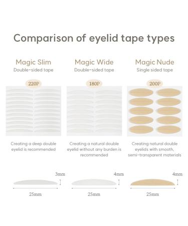 Eye Charm Double Eyelid Tape - Invisible Lifting Strips for Hooded Eyes | 220p Double-Sided 3mm Eyelid Lifter for Droopy Eyelids - Buy Online on GoSupps.com