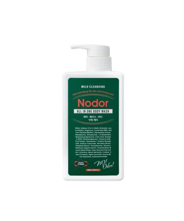 NODOR All-in-One Body Wash 460ml/15.55fl.oz. Body odor removal Cooling effect Mild cleansing Long-lasting citrus scent All skin types Korean body care for Sensitive Skin All Skin Types
