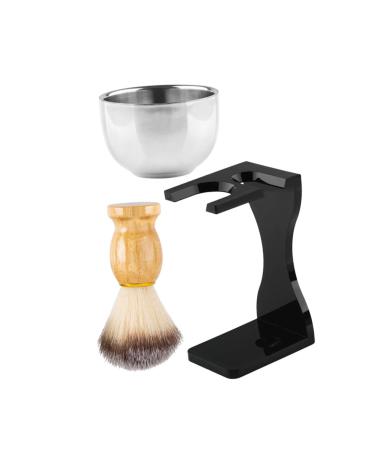 Frcolor 1 set of shaving brush shaving brush shaving soap set Personal shave Face-roofal brush hair care kit men beards men suit shaving racks stainless steel third gang man