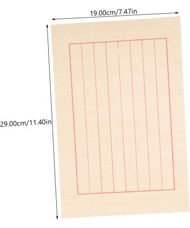 Hohopeti 50 Sheets Rice Paper Chinese Calligraphy Mat Writing Paper Calligraphy Practice Paper Stationery - Buy Online on GoSupps.com