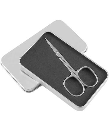LIVINGO Premium Stainless Steel Manicure Nail Scissors | Multi-purpose Cuticle Grooming Kit for Eyebrow, Eyelash, Dry Skin | Curved Blade 3.5 inch Silver - Buy Online on GoSupps.com