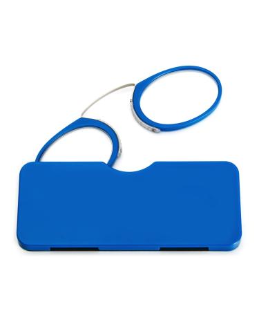 Kokobin Unisex Reading Glasses Compact visual aid mini nose clip iron-free reading glasses slide-resistant reading aid- always at hand (light blue +1.0) light blue +1.0