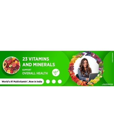 Cen"trum Women World's No.1 Multivitamin with Biotin Vitamin C & 21 vital Nutrients for Overall Health Radiance Strong Bones & Immunity (Veg) Pack of 50 tablets - Buy Online on GoSupps.com