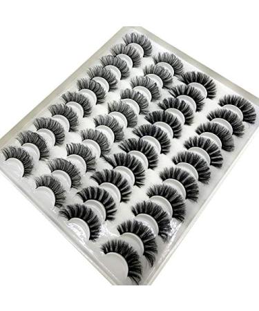 HBZGTLAD 20 Pairs Fluffy False Lashes - Natural Volume 3D Faux Mink Lashes (H07) - International Shipping Available - Buy Online on GoSupps.com