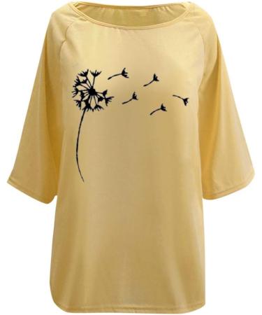Shop Ppanguding Women's Off Shoulder Rainbow Summer T-Shirt - Trendy Graphic Blouse Low Tops in Yellow - Buy Online on GoSupps.com