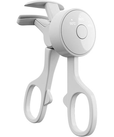 Heating Eye Lash Curler - Cosmetics Eyelash Curler Woman Eyelash Perming Tool | Silicone Fast Heating Lash Curler Rechargeable Space Saving Portable Makeup Lash Curler Tool for Dating White - Buy Online on GoSupps.com