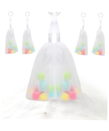 FRCOLOR 5pcs Mesh Soap Bags | Travel Soap Holder & Saver | Cellophane Pouch for Shower & Cleaning | 8x24cm - Buy Online on GoSupps.com