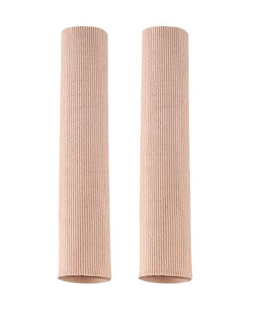 COHEALI Silicone Gel Toe Spacers Blister Bandaids 2Pcs Toe Protectors Finger Elastic Sleeves Anti-wear Toe Sleeves Toe Covers(Beige) Toe Spacers Blister Bandaids Elastic Bandage 20X1.8CM