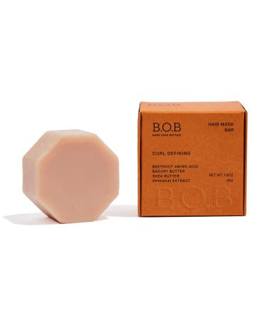 B.O.B BARS OVER BOTTLES Hair Mask for Curly and Coily Hair | Hair Care  Ideal Ph Balance | Natural  Vegan | Eco-friendly  Sustainable  Plastic Free | Waterless & Zero Waste (Curl Defining) Moisturize  style  and define c...
