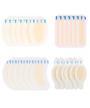 24 pieces of blister paving blister pads gel pavement for bladder foot protection invisible and waterproof hydrocolloid patch prevents pain from blowing on heels toes and feet (24PCs) - Buy Online on GoSupps.com