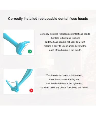 1 Piece Reusable Dental Floss Holder + 100 Replacement Floss Heads - Eco-Friendly Teeth Cleaning Tool - Buy Online on GoSupps.com