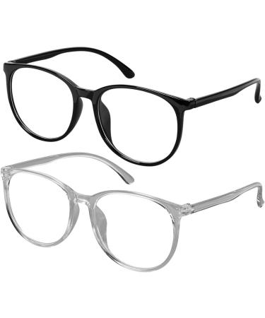 Aomig Blue Light Glasses - 2PC Unisex Gaming & Reading Glasses | Protect Eyes & Reduce Fatigue (Black/Gray) - Buy Online on GoSupps.com