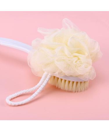 Healifty Double-Sided Back Brush 2pcs - White Bath Scrubber with Massage Handle - Buy Online on GoSupps.com