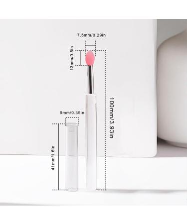 Professional 3-Piece Silicone Lip Brush Set with Lids - Eyebrow Lipstick & Eyeshadow Applicators for Flawless Makeup - Ideal Beauty Tool for Gloss & Masks - Buy Online on GoSupps.com