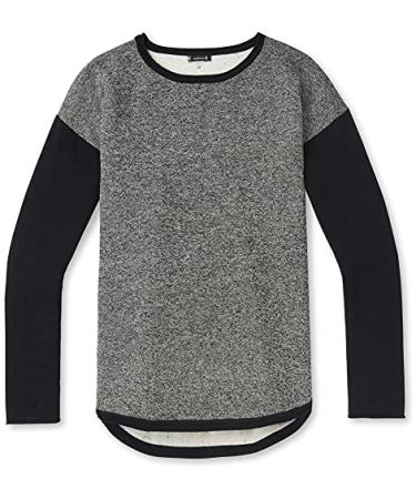 Smartwool Shadow Pine Colorblock Sweater - Women's Black/Natural Marl Large