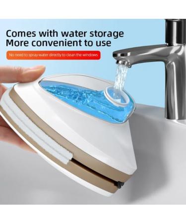Window Cleaner Magnetic Double-layer Wiper Household Office Special Glass Window Cleaning Tool Automatic Water Discharge Blue 3-8mm - Buy Online on GoSupps.com
