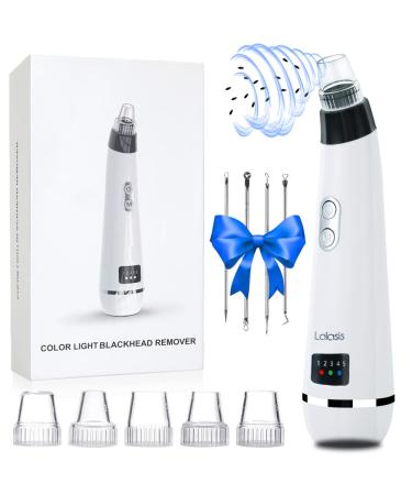 Lalasis Newest Blackhead Remover Pore Vacuum,Upgraded Facial Pore Cleaner,Electric Acne Comedone Whitehead Extractor Tool-5 Suction Power 5 Probes,USB Rechargeable Blackhead Vacuum Kit for Women & Men