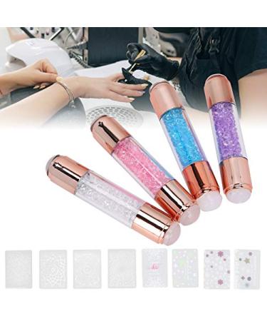 4 Nail Art Stamper Sets - Double Ended Silicone Stamps & Nail Seal Plates for Home Manicure | Perfect for Nail Studios - Buy Online on GoSupps.com