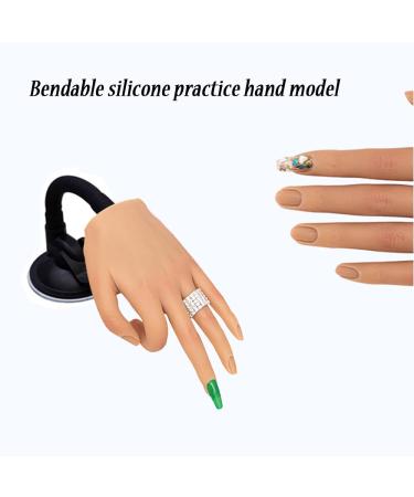 Silicone Practice Hand for Acrylic Nails - Flexible Bendable Mannequin Training Tool - Left Hand - Buy Online on GoSupps.com