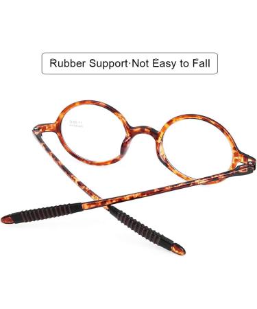 DOOViC Round Reading Glasses - Flexible Lightweight Tortoise Design for Men & Women (+1.75 Strength - Buy Online on GoSupps.com