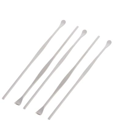 uxcell 5 Pcs Silver Tone Metal Curette Ear Wax Remover Tool