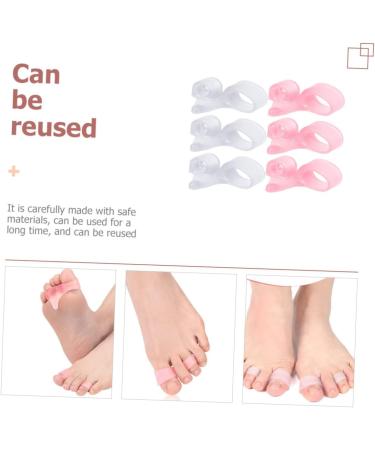 FOMIYES Double Hole Toe Splitter Hammer Straightener & Pedicure Tools - 12pcs | Bunion Orthopedic Toe Separator & Foot Valgus Protector - 5.6x2cm - Buy Online on GoSupps.com
