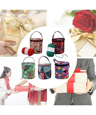 Katech Small Yarn Storage Case - Empty Round Knit Tote Bag Basket (Green) - Buy Online on GoSupps.com