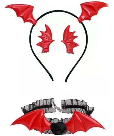 xbiez Girls Hair Clips Gothic Halloween Cosplay Devil Wing Hairpin Headband Punk Hair Jewelry Unique Black Headwear 4 - Buy Online on GoSupps.com