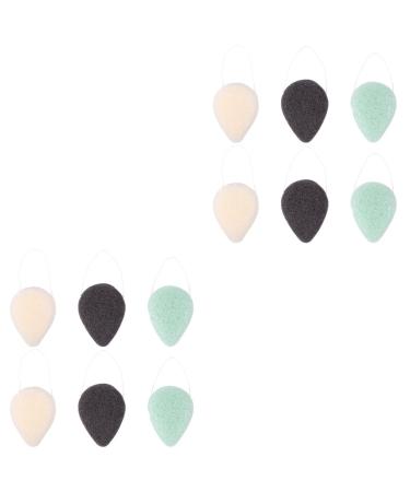 FRCOLOR 12 Pcs Makeup Remover Face Wash Face Washing Sponge Natural Sponge Makeup Remover Pad Makeup Applicator Sponge Face Cleaning Pads Face Sponge Sponges Puff Face Pad Bamboo Charcoal 1 Count (Pack of 1) White blackx2pcs