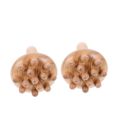 Gogogmy 2 pieces Massage brush antistatic wooden ridge travel comb wooden hair comb hair care comb head massage comb decorative wooden ridge wide tooth ridge dewirerrer
