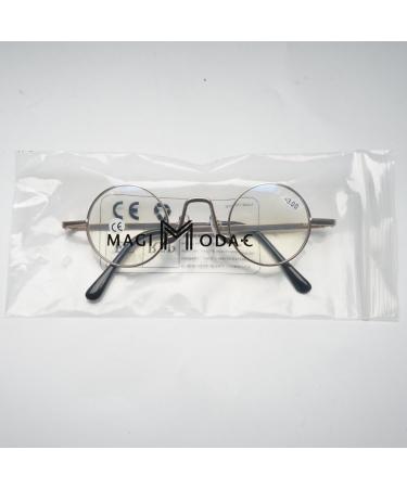 Shop Magimodac Retro Blue Light Filter Reading Glasses - Men's & Women's Mini Metal Computer Glasses | 2.5 Diopter Visual Aid - Buy Online on GoSupps.com