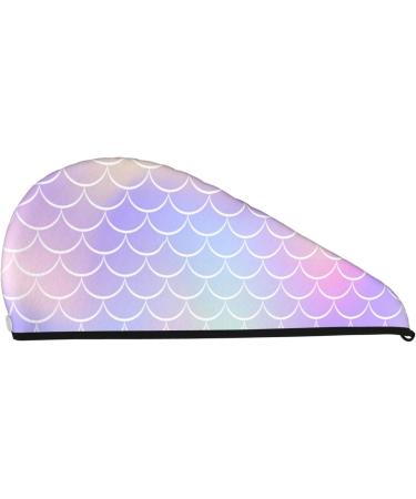 Fish Scale Microfiber Hair Towel - Soft Super Absorbent Coral Velvet Wrap for Long Curly & Thick Hair Quick Drying Hair Cap for Women - Buy Online on GoSupps.com