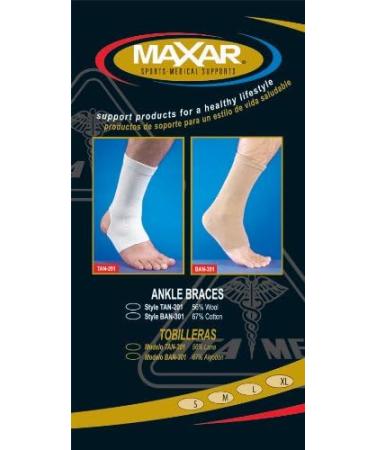 Maxar Cotton/Elastic Ankle Brace | Comfortable & Supportive Medium Size | International Shipping Available - Buy Online on GoSupps.com