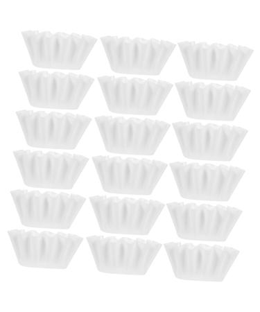 Homoyoyo 50 pieces of wax paper Muffin shapes made of wax padded outlet-safe wax shell warm-keeping plate cupcake-shaped outlet-safe wax liner liner electrical white 8x8x3cm