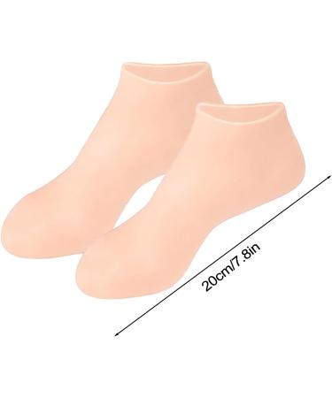 Silicone Moisturizing Socks for Cracked Feet | Slip-Resistant Elastic Foot Care | 2 Pairs Winter Spa Gel Socks for Women - Buy Online on GoSupps.com