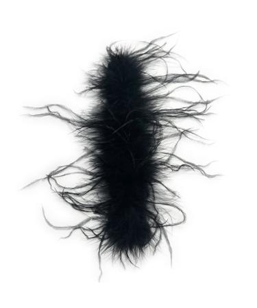 TQUXNGA Wrist Feather Cuffs Feather Wristband Feather Slap Bracelet Fashion Cuff Ponytail Holder Hair Tie Black