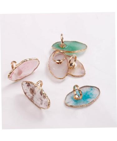 Nail Mixing Palette Nail Art Finger Ring Palette Polish Holder Color Mixing Plates Manicure Tools White Brushes - Buy Online on GoSupps.com