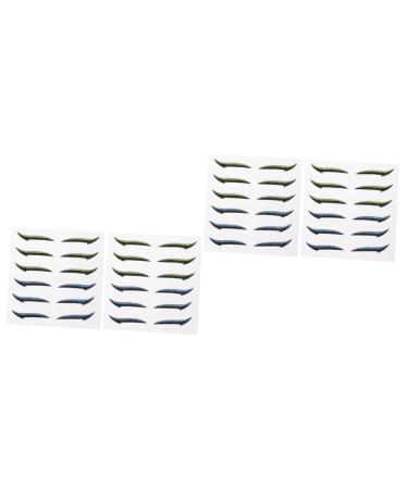 FOMIYES 24 Pairs Glitter Eyeliner Reusable Eyeliner Shimmer Eyeshadow Eye Makeup Tools Flash Skin Patch Miss