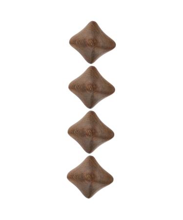 Frcolor 4 pieces Wenge Health Ball Rehabilitation Reflexzone Ball Hand massage devices Gymnasium Ball Chinese health balls Massage rolls made of wood Thai massage tools Handbook Older Handball 7x7x7cmx2Pcs KaffeeEx2s
