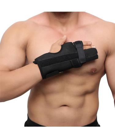 Boxer Finger Splint with Padded Support Brace for Fractures - Medium Size, Fits Left or Right Hand - Ring and Little Finger Protection - Removable Splint Included (1 Pack) - Buy Online on GoSupps.com