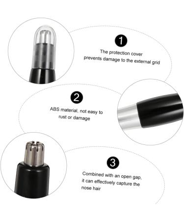 FOMIYES 2 Pcs Nose Hair Trimmer & Facial Hair Remover Battery-Powered Epilator for Effortless Grooming - Buy Online on GoSupps.com