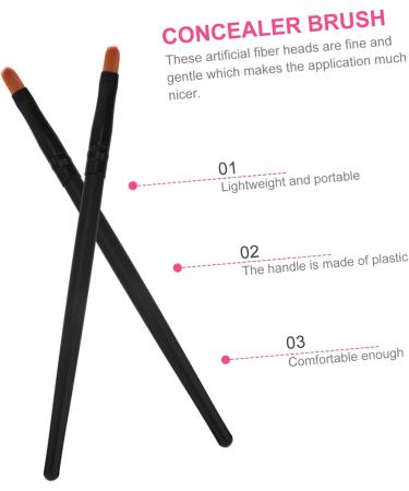 SKISUNO 10pcs Nose Shadow Brush Beauty Nose Brush Eye Beauty Brush Beauty Makeup Tool Artificial Fiber Black - Buy Online on GoSupps.com