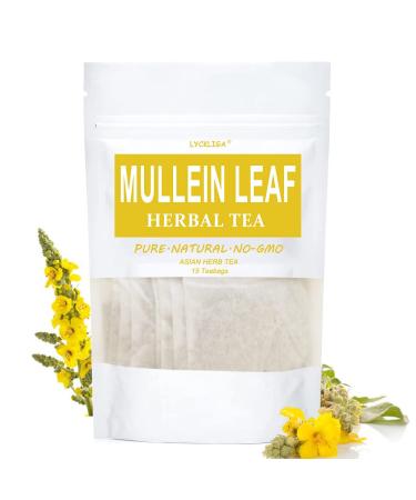 Mullein Leaf Tea, Mullein Herbal Tea for Lung Detox, Mullein Tea for Healthy Respiratory and Bronchial Function (15 Tea Bags)