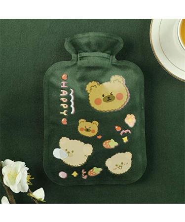 Body warmer Bag warm hot water bottle Mini portable plush washable water injection safety warm hands bag hand warmer hot water bottle (color: k)