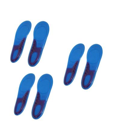 FRCOLOR 3pcs Silicone Shoe Inserts Foot Insoles Absorbing Insoles Massage Insoles