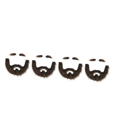 FOMIYES 4 Sets Beard Dress up Jesus Beard Wizard Beard Full Beard Mustache Beards for Costumes Plush 20.00X13.00X0.50CMx4pcs Multix4pcs