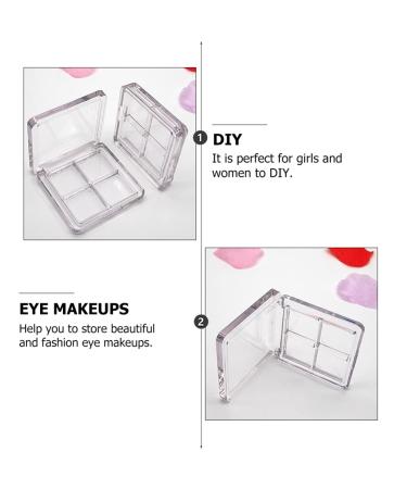 Beaupretty 4-Piece Empty Lipstick and Eyeshadow Palette - Clear Acrylic Cosmetic Container for Travel - Buy Online on GoSupps.com