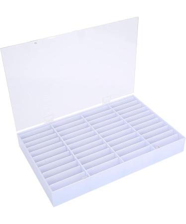 Qyebavge Empty Nail Tips Storage Box Clear Nail Art Decoration Container with 44 Compartments for Fake Nail Display - Buy Online on GoSupps.com
